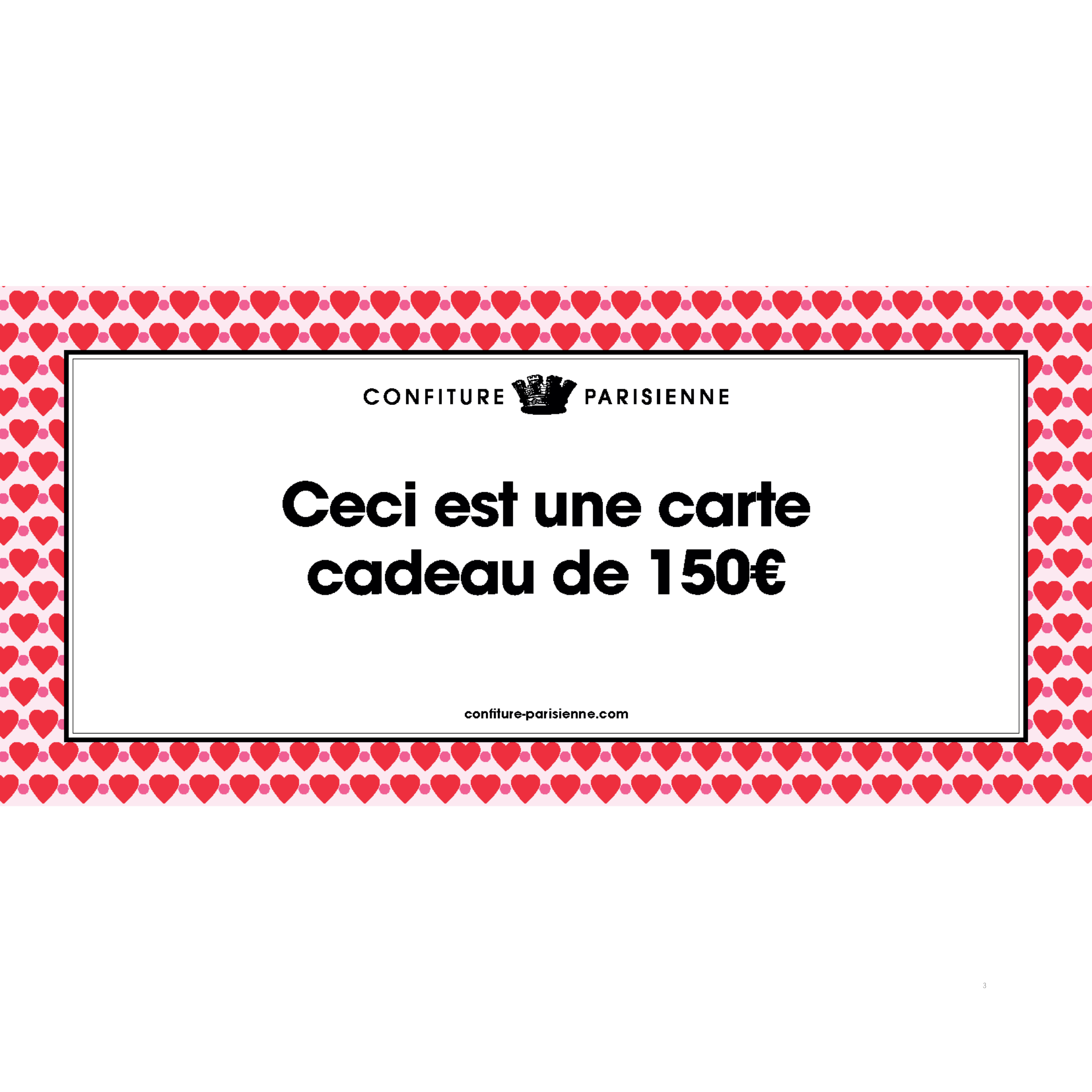 Carte Cadeau 50€, 100€ ou 150€