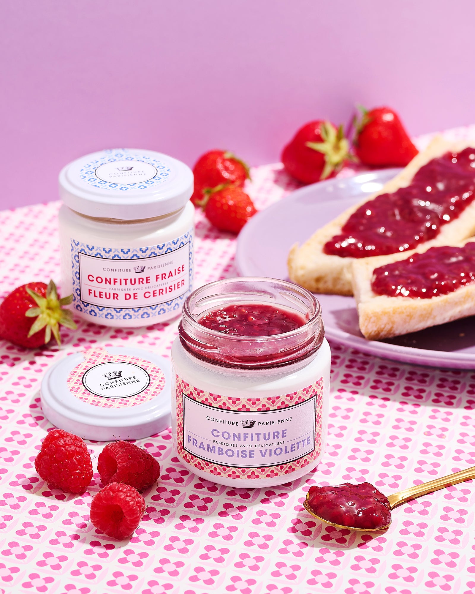 Coffret 2 recettes : Framboise Violette + Fraise Fleur de Cerisier