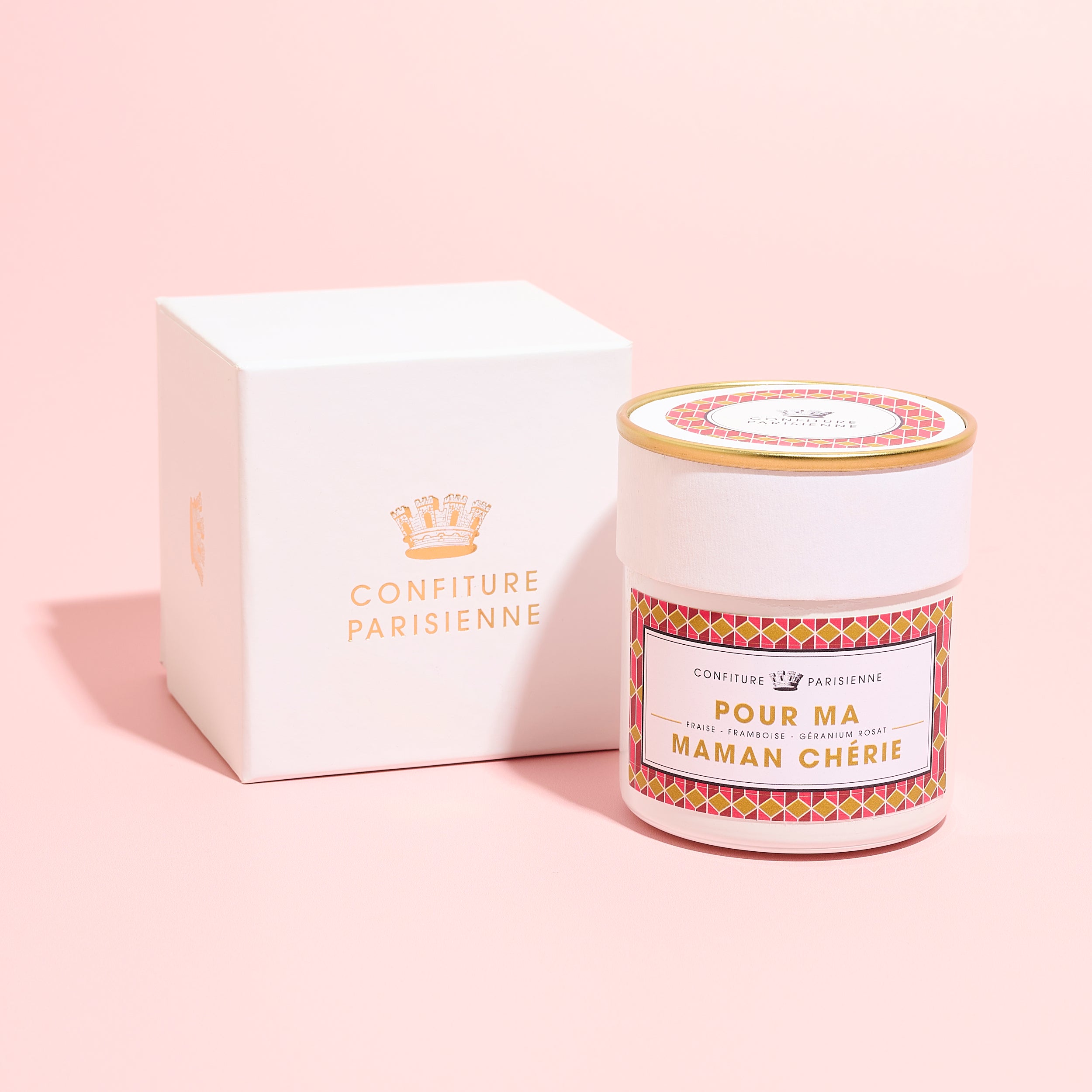 Confiture Parisienne - 250g "Pour ma maman chérie" + Ecrin Fraise Framboise Géranium Rosat