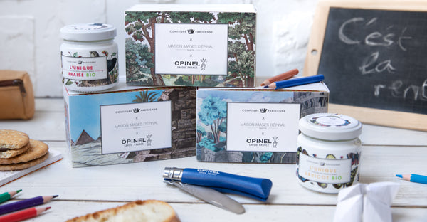 The collaboration between the knife house OPINEL x the picture house EPINAL x Confiture Parisienne