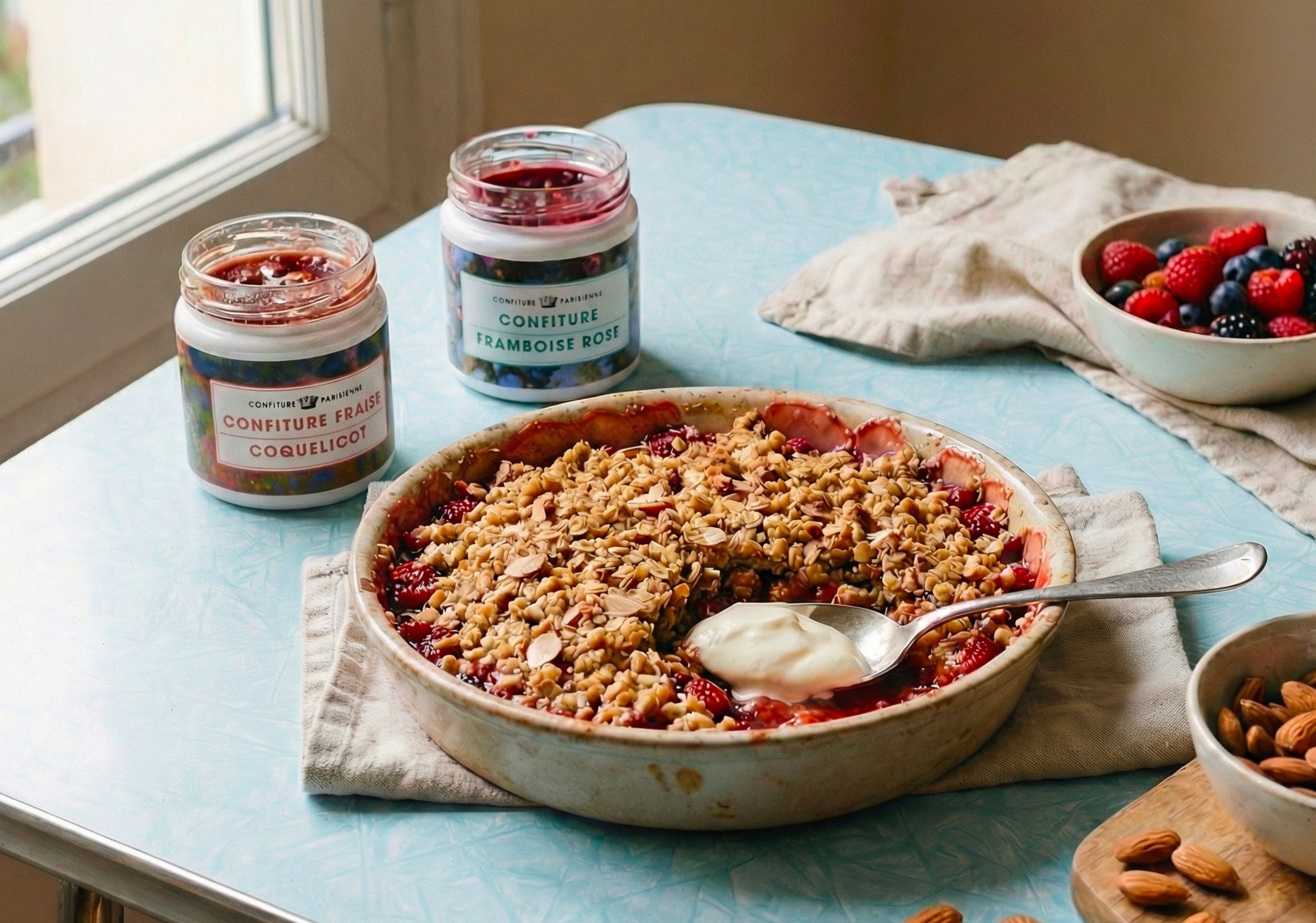 Crumble fraises framboises Collection Monet