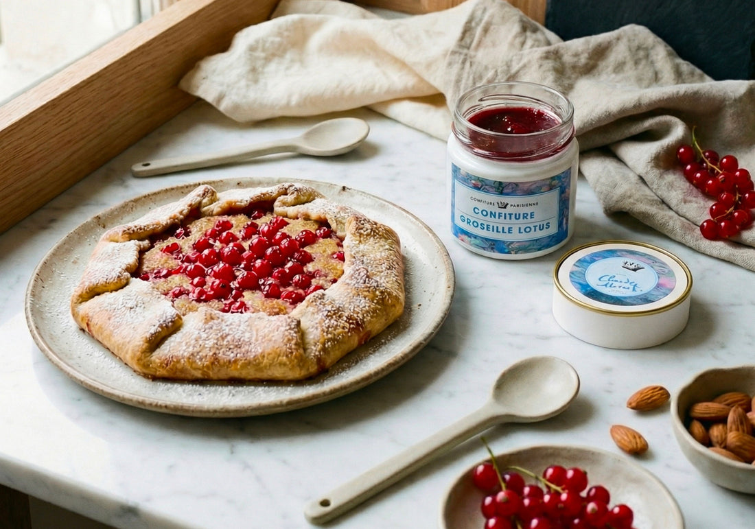 Galette rustique groseille lotus & frangipane