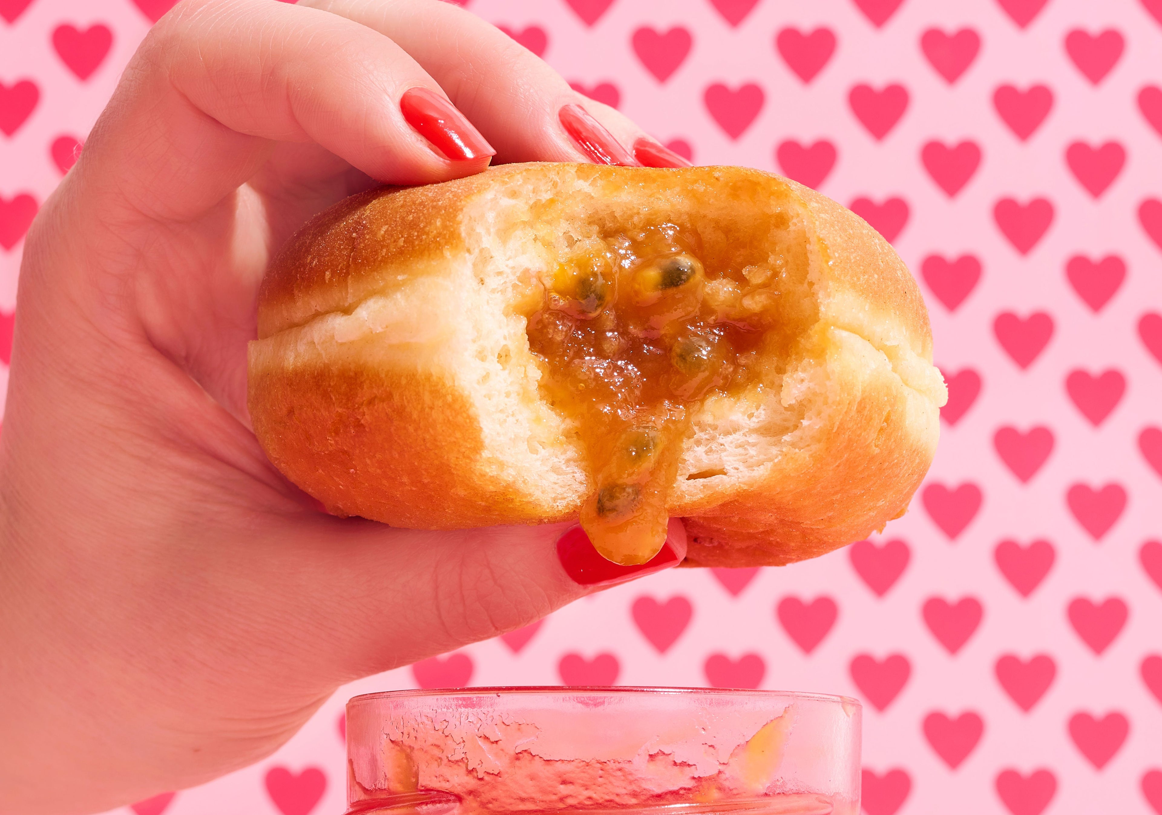 Beignet Passion et Hibiscus spécial Saint-Valentin