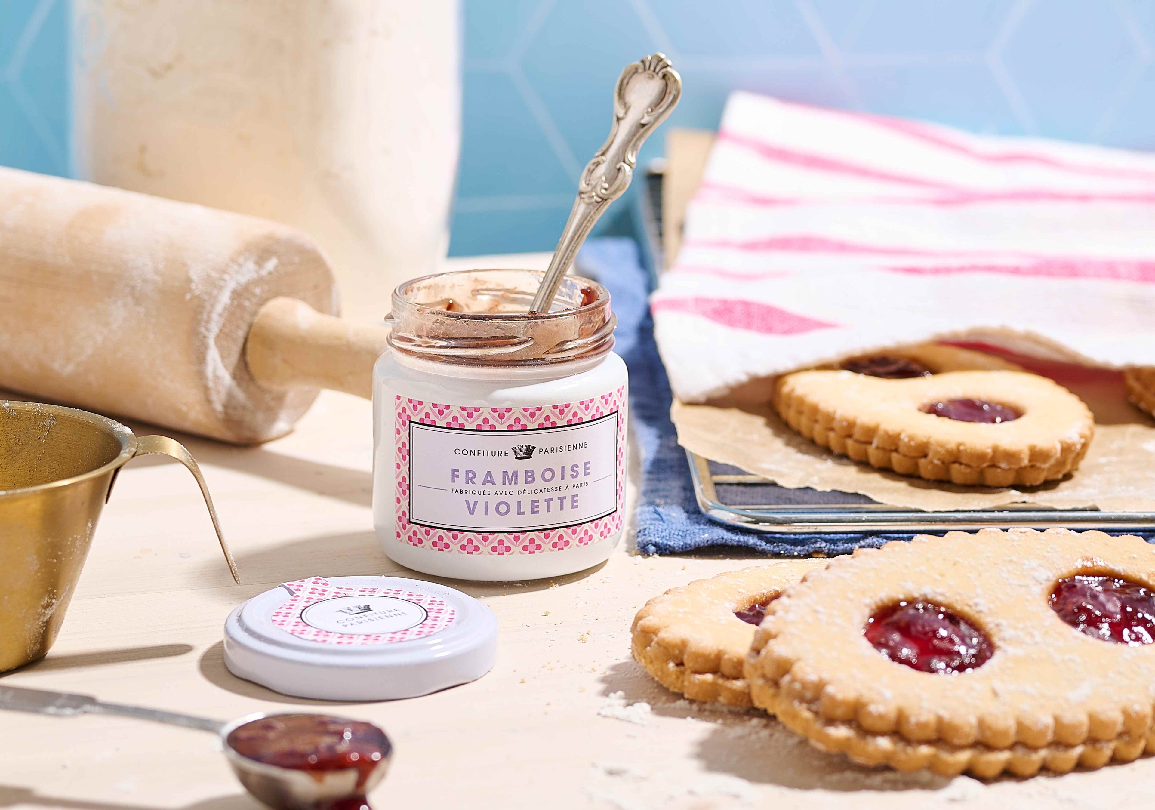 Sablés lunettes à la confiture Framboise-Violette
