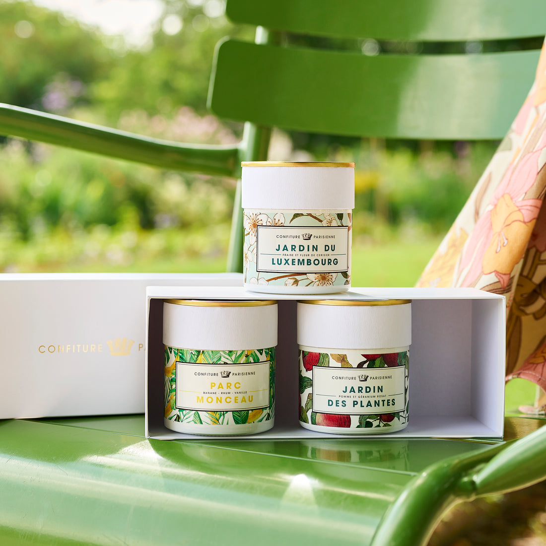 Confiture Parisienne - Collection Jardins Parisiens - Jardin du Luxembourg - Jardin des plantes - Parc Monceau