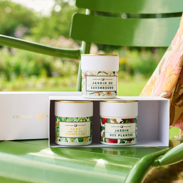 Confiture Parisienne - Collection Jardins Parisiens - Jardin du Luxembourg - Jardin des plantes - Parc Monceau
