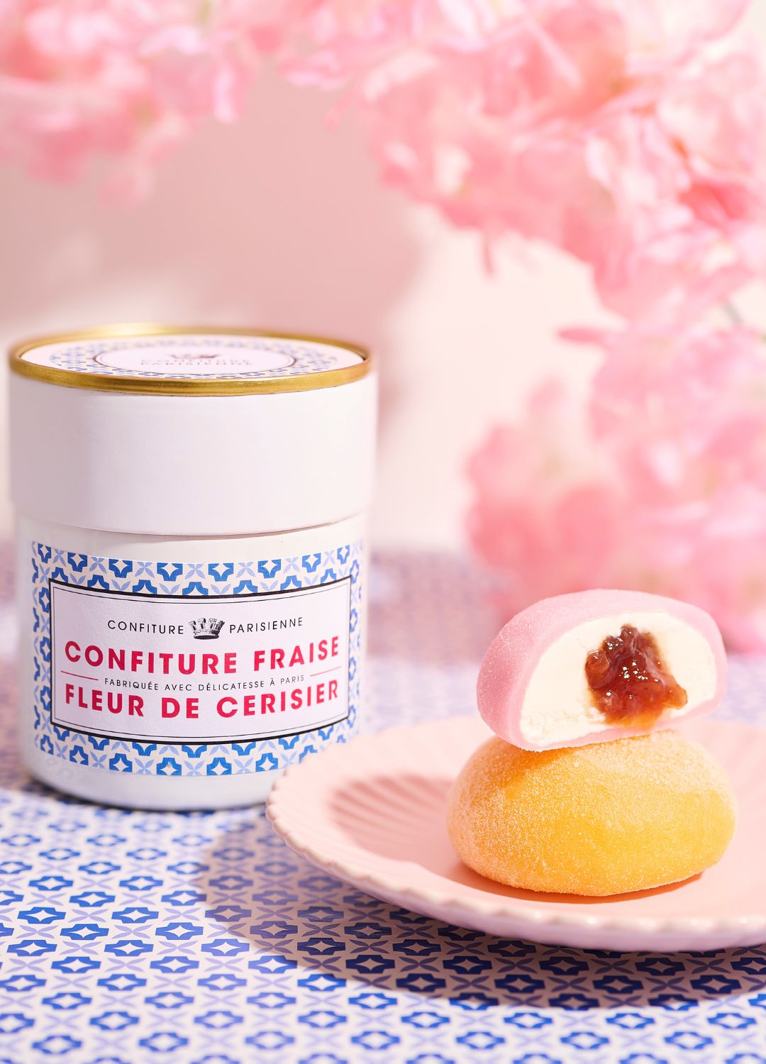 Mochis glacés à la confiture de Fraise & Fleur de cerisier