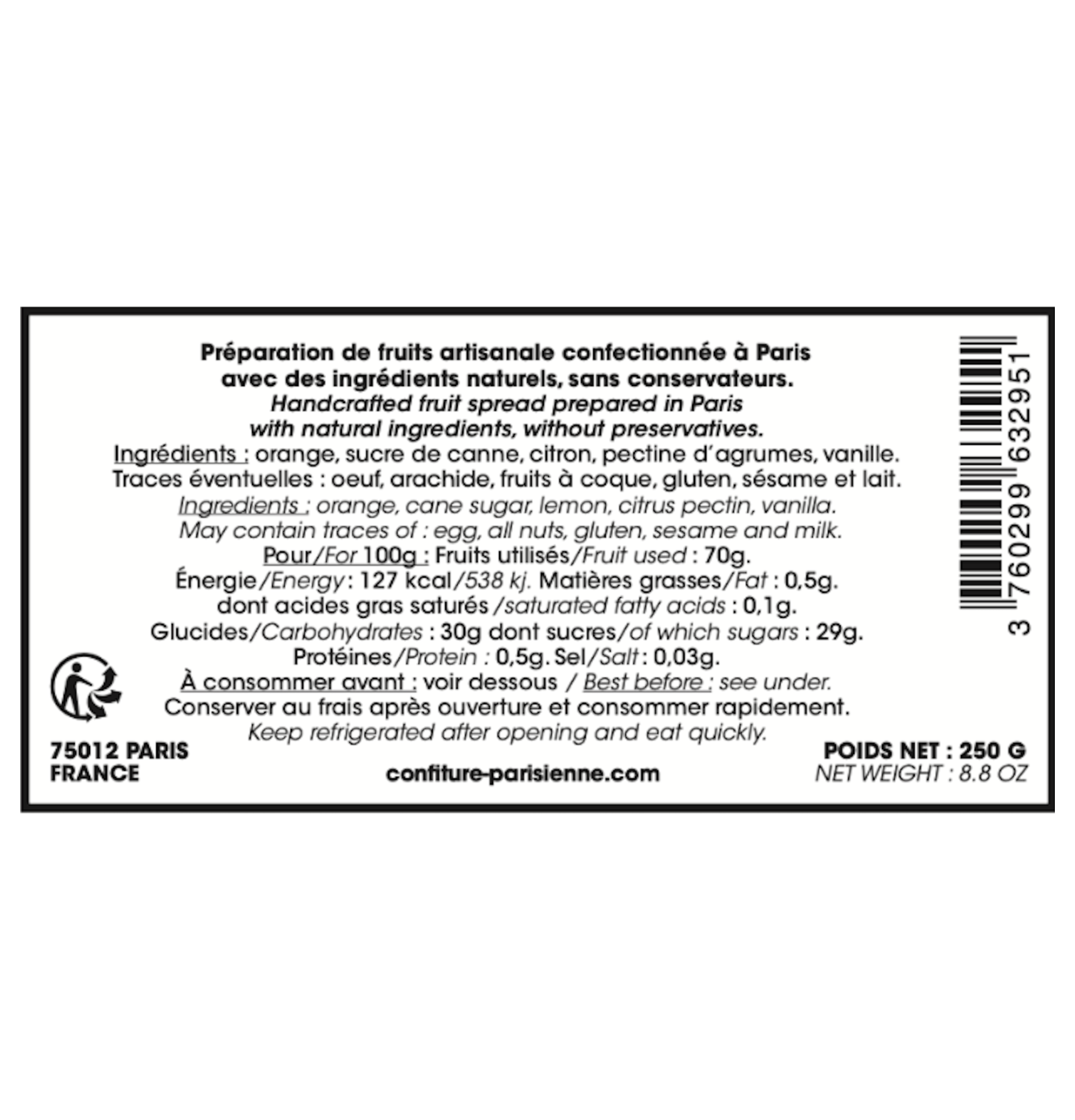 Lot Carotte Passion - Orange Vanille - 2 X 250G