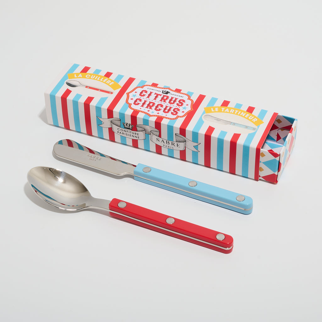 Set de couverts Citrus Circus : cuillère + tartineur