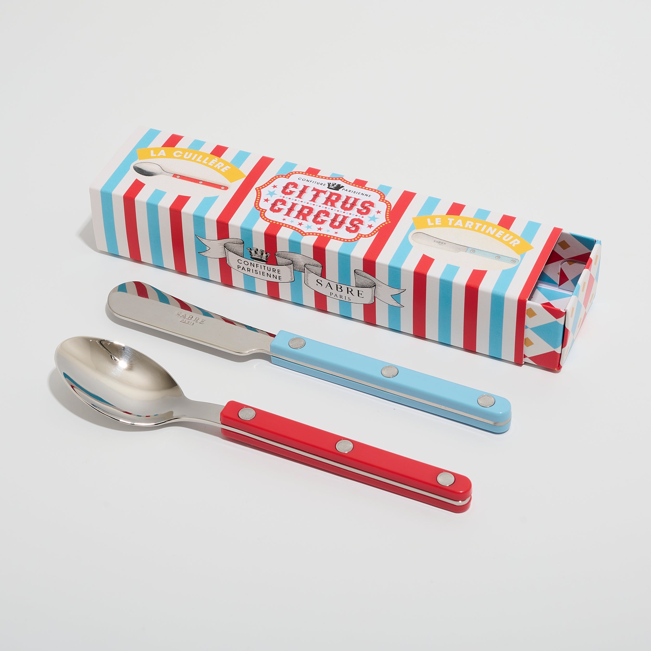 Set de couverts Citrus Circus : cuillère + tartineur