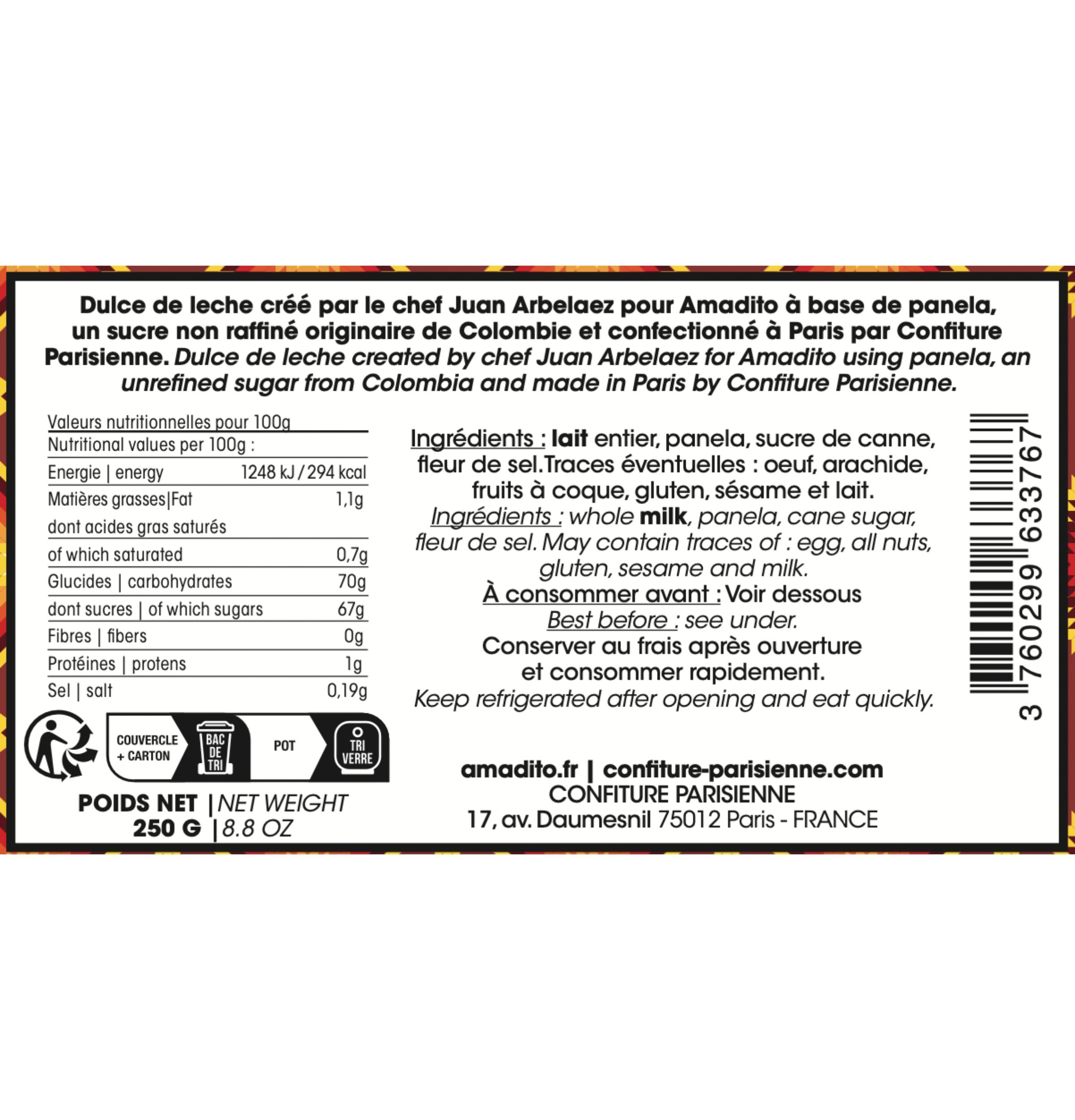 Confiture Parisienne - Caramelito Dulce de leche par Juan Arbelaez