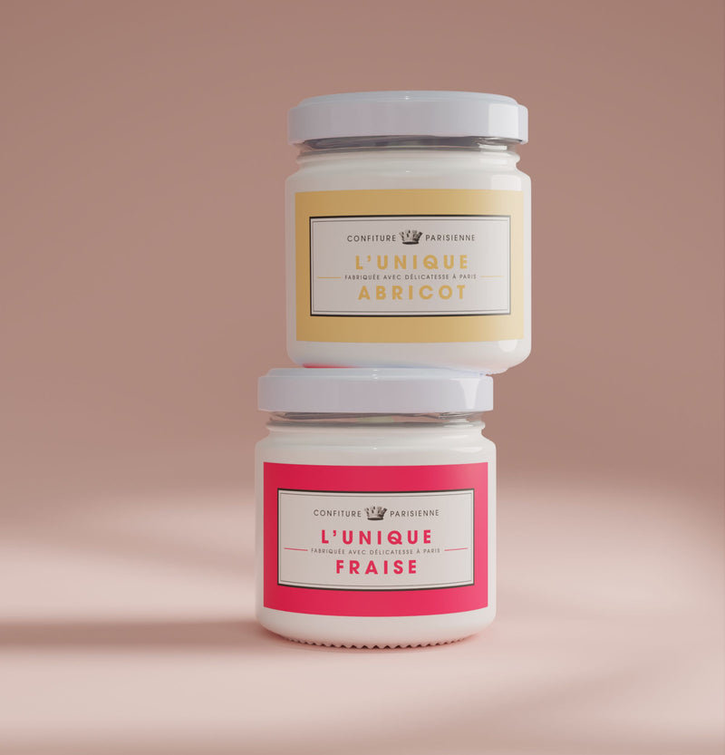 Confiture Parisienne - Coffret 2 recettes Fraise Abricot 