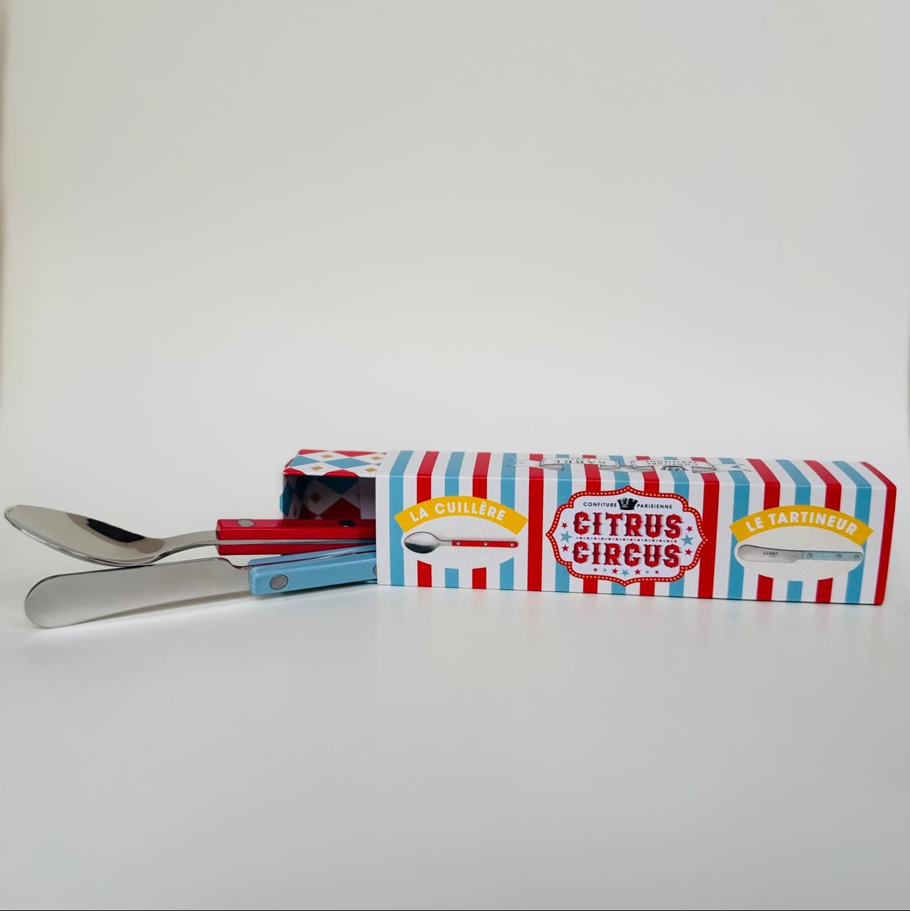 Set de couverts Citrus Circus : cuillère + tartineur