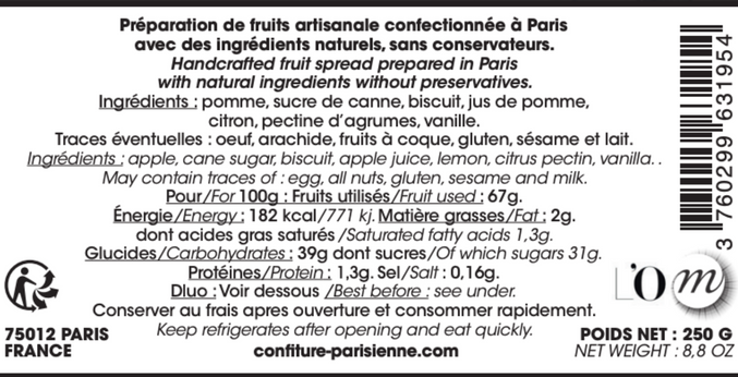 Confiture Parisienne x Musée de l'Orangerie - Pommes et Biscuits - Cézanne info